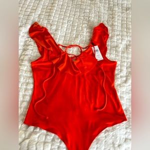 BCBGeneration Orange Bodysuit